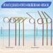 8Pcs Curved Straws 304 Stainless Steel Straw Shatter Resistant Drinking Straws 8''+9.5'' Reusable Metal Straws Creative Curly Colorful Party Straws for Kids Adults Juice Smoothies - Buy Online on GoSupps.com
