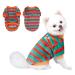 Dog Jumpers Striped Dog Sweater Coral Fleece Chihuahua Jumper Winter Dog Coats Dog Clothes Soft Warm Sweatshirt Pullover Vest Outfit for Cold Weather Apparel for Small Medium Dogs Puppy Cat Pet M M Green