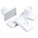 Wall Nanny Extender - 2.5 Inch Baby Gate Extension Kit (Made in USA) Extends Pressure Mounted Gates + Protects Walls + Stabilizes Gate - for Child, Pet & Dog Gates, Works on Stairs, Protector (4 Pack) White