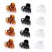 Cobahom 12 Pack Small Hair Claw Clips 1.2 Inch Plastic Hair Clips for Thin Hair No-Slip Mini Hair Clips Hair Styling Accessories for Women and Girls Black Brown and White 4 Black & 4 Brown & 4 White