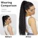 Ponytail Extension 24/30inch Long Kinky Curly Ponytail Extensions Synthetic Drawstring Curly Hair Extension Ponytails Clip in Natural Hair Ponytail Extensions for Women Ponytail Hair Extension (Color 30inch 4 - Buy Online on GoSupps.com