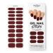 MOYOU LONDON Semi Cured Gel Nail Wraps 20 Pcs Gel Nail Polish Strips for Salon-Quality Manicure Set with Nail File & Wooden Cuticle Stick (UV/LED Lamp Required) - Negroni