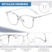 Shop Ultralight Progressive Multifocus Reading Glasses for Men & Women - Translucent Gray Silver 1.5x Bifocal Readers - Buy Online on GoSupps.com