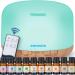 Sminiker Diffuser 500ML Essential Oil Diffuser Adjustable Mist Mode and Waterless Auto Shut-Off with Wireless Remote 7 LED Light Colors Diffusers for Home