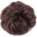 Curly Chestnut Brown Messy Updo Hairpiece Scrunchie Extension - Perfect for Ponytails and Chignons - Buy Online on GoSupps.com