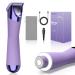 Bikini Trimmer for Women 2 in 1 Electric Shaver/Razors for Women w/Dual Lights Waterproof Wet/Dry Pubic Hair Trimmer for Legs Body Painless Face Facial Hair Removal Remover USB-C Charging Purple