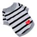 Paidful Striped Dog Shirt - breathable tank tops for Small & Medium Dogs | Cute Cat Vest with Red Heart | Summer Outdoor Wear for Puppies Chihuahuas & Yorkies - Buy Online on GoSupps.com