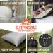 MEREZA XL Sleeping Bag with Pillow | All Season Camping & Hiking | 3-4 Seasons for Cold & Warm Weather | Army Green - Buy Online on GoSupps.com