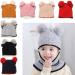 Crazy Bean Kids 3-in-1 Winter Windproof Hat and Scarf Set - Toddler Knitted Beanie - Grey - Buy Online on GoSupps.com
