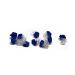 5 x roses on hair clip - bridal hair accessories - rose hair clips - blue 5 pieces (1 pack) blue