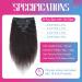 12" Afro Hair Extension Human Hair Clip in Kinky Straight Black - Double Weft 100% Real Human Hair - Maxi Thickness 8 Pieces Full Head (#1B Natural Black 12 inch 105g) - Buy Online on GoSupps.com