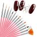 Buy Livecitys 15pcs Nail Art Brush Set - Professional DIY Manicure Tools for Salon & Home Use - Perfect for Acrylic Nail Design & Painting - Buy Online on GoSupps.com