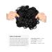 Yamel Curly Bun Scrunchie Hairpiece in Black | Synthetic Updo Combs Chignon Extension for Women - Buy Online on GoSupps.com