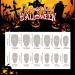 GLAMERMAID Press on Nails - Medium Almond Halloween Deep Blue Emo Fake Nails | Ombre Dark Purple Gothic Snake Gel Nails | Reusable Acrylic False Nails Kit for Women - Buy Online on GoSupps.com