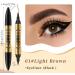 Eyebrow Pencil 2 in 1 Dual-ended Liquid Eyebrow Pen Waterproof & Long Lasting Smooth Liquid Eyeliner Pen Four-tip Brow Pencil for Women Makeup Light Coffee - Buy Online on GoSupps.com