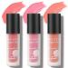 Anglicolor 3PC Blush Liquid cream lights up the skin tone and emphasizes the natural beauty baptismal easy smooth and easy-to-distribute blush velvety matt liquid rouge make-up (04#) 04# 1 g (1 Pack)