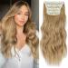 Clip in extensions hair extension braid ombre blond like real hair cheap hair part extensions synthetic synthetic hair for women long double weft hair part full head 4-pcs 50cm 200g t26/18# 077n brown with blonde