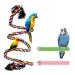 Aumuca Bird Perch Stand Bird Rope Perch Bird Toys 3 Pcs for Parakeets Cockatiels, Conures, Macaws, Lovebirds, Finches 39 inch (Pack of 3)