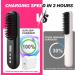 Portable Cordless Hair Straightener Brush | Ionic Hot Comb for Travel | Lightweight & Rechargeable with Fast Charger & LCD Display - Buy Online on GoSupps.com
