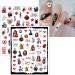 Pink Halloween Valentine's Day Nail Stickers 10 Sheets Self-Adhesive Nail Decal Pumpkin Ghosts Pink Nail Art Decoration Design Supplies - Buy Online on GoSupps.com