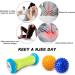 Pasnity Foot Massage Roller & Spiky Ball Set for Plantar Fasciitis Relief - 1 Roller & 2 Balls Included (Light Blue) - Buy Online on GoSupps.com