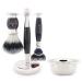 JAG Shaving Razor Set - 4 -piece shaving set - Jag's Lee Range - synthetic silver spitzhaar shaving brush - 5 edge of shaving clads shaving plane - shaving bowl - shaving stand - black gift set