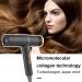 Automatic Overheating Protection Hair Dryer with Double Collagen Blue Light 800w High-power Negative Ion Care Blow for Mute Quick Drying eu Black EU Plug EU Plug Black - Buy Online on GoSupps.com
