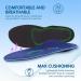 Sushn3D Plantar Fasciitis Insoles - Heavy Duty Arch Support Inserts for Men Women 210+ lbs - Shock Absorption Running Athletic Insoles - Deep Blue Men 10-10 1/2, Women 12-12 1/2 - Buy Online on GoSupps.com