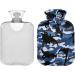Naanle Camouflage Dinosaurs Heat Bottle - 2L Transparent Hot Water Bottle for Pain Relief Bed Warmer & Cold Therapy | International Shipping - Buy Online on GoSupps.com