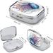 Pill Box with Watercolor Jellyfish Print - 2 Compartment Portable Pill Organizer Case for Pocket & Purse | Decorative Metal Design - Buy Online on GoSupps.com