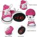 BESUNTEK Pet Dog Canvas Sport Shoes | Non Slip Puppy Sneaker Boots for Outdoor Walking | 4pcs, Pink - Buy Online on GoSupps.com