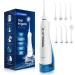 Hangsun Water Flosser Cordless Oral Irrigator Rechargeable Dental Water Jet HOC700 for Teeth Braces with 300ML Water Tank and 8 Jet Tips for Travel & Home Use