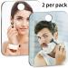 Canhard Unbreakable Anti Fog Mirror Shower Free Mirror Shave - 2 Pack (8''x6'') Lightweight Portable Handheld Makeup Bathroom Wall Mirror - Buy Online on GoSupps.com