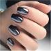 Black Chrome Nail Powder - Holographic Mirror Effect Gel & Glitter for Stunning DIY Manicures - Buy Online on GoSupps.com