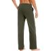 Boisouey Men's Cotton Yoga Sweatpants | Open Bottom Joggers | Army Green XX-Large - Buy Online on GoSupps.com