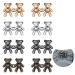 8 Pairs Cute Bear Jeans Button Pins No Sew Detachable Waist Body Fit Tighten Buckles Perfect Girl's Gifts for Women Skirt Pant Jeans Sliver + Gold + Black + Copper