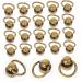 NUOBESTY 20 Sets Belt Ring Monk Head Buckle Leather Purse Phone Case Copper Studs Screw Self-Tapping D-Ring 2X0.9cm As Shown - Buy Online on GoSupps.com