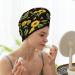 Hair Towel Wrap - Quick Dry Towel Turban with Button | Bees & Sunflowers Design for Effortless Hair Drying - Buy Online on GoSupps.com