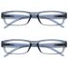 The Reading Glasses Company Grey Lightweight Comfortable Readers Value 2 Pack Designer Style Men Women UVR2PK032GR +3.00