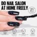 Tomicca UV Nail Polish Glitter Black - 15ml Gel Nail Varnish | Soak Off Black Glitter Gel for Perfect Manicure - Buy Online on GoSupps.com