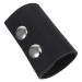 Minkissy Elastic Hair Bands Leather Hair Ties Leather Hair Cuff Leather Ponytail Holder Simple Hair Bands for Thick Heavy or Curly Hair (Black) Elastic Hair Ties