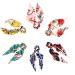 6 PCS Vintage Floral Scarf Scrunchies Hair Ties Satin Bowknot Ponytail Holder Elastic Hair Band Scrunchy with Pearl for Women Girls Chain