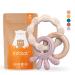 Infatot Teething Toys for Baby - MultiTexture Baby Teethers 0-6 Months Baby Essentials for Newborn - Baby Shower Gifts Baby Teething Toys Silicone Teethers for Babies 6 Months - Cream & Coral