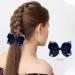 JUNRU Pair of Girls Navy Ribbon Style Bow Hair Beak Clips Slides - Buy Online on GoSupps.com