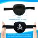 AMZVIO Medical Eye Patch for Adults and Kids - 3D EyePatch for Left or Right Eye - Halloween Pirate Costume - Pure Black + Pirate Design - Buy Online on GoSupps.com
