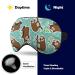 Sloth & Polka Dots Sleep Mask - Adjustable Eye Cover for Sleeping & Travel - Buy Online on GoSupps.com