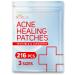 Acne Pimple Patches, Healing Invisible Acne Patches for Acne Treatment, Pimple Patch for all skin types, Hydrocolloid Acne Patches for face, Zit Patch, 216 pcs, 3 Sizes 216 transparent