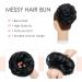 MY-LADY Messy Hair Bun Extension Scrunchie Updo - Wavy Curly Ponytail Chignon Hairpiece 55g Black L - Buy Online on GoSupps.com