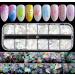 Iridescent Mermaid Flakes Nail Glitter CHANGAR Holographic Nail Sequins Colorful Flakes Nail Art Sticker Decals Decoration for Face Body Eyes