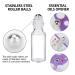 24 Pack 5ml Clear Glass Roller Bottles for Essential Oils with Stainless Steel Roller Balls - Easytle - Buy Online on GoSupps.com